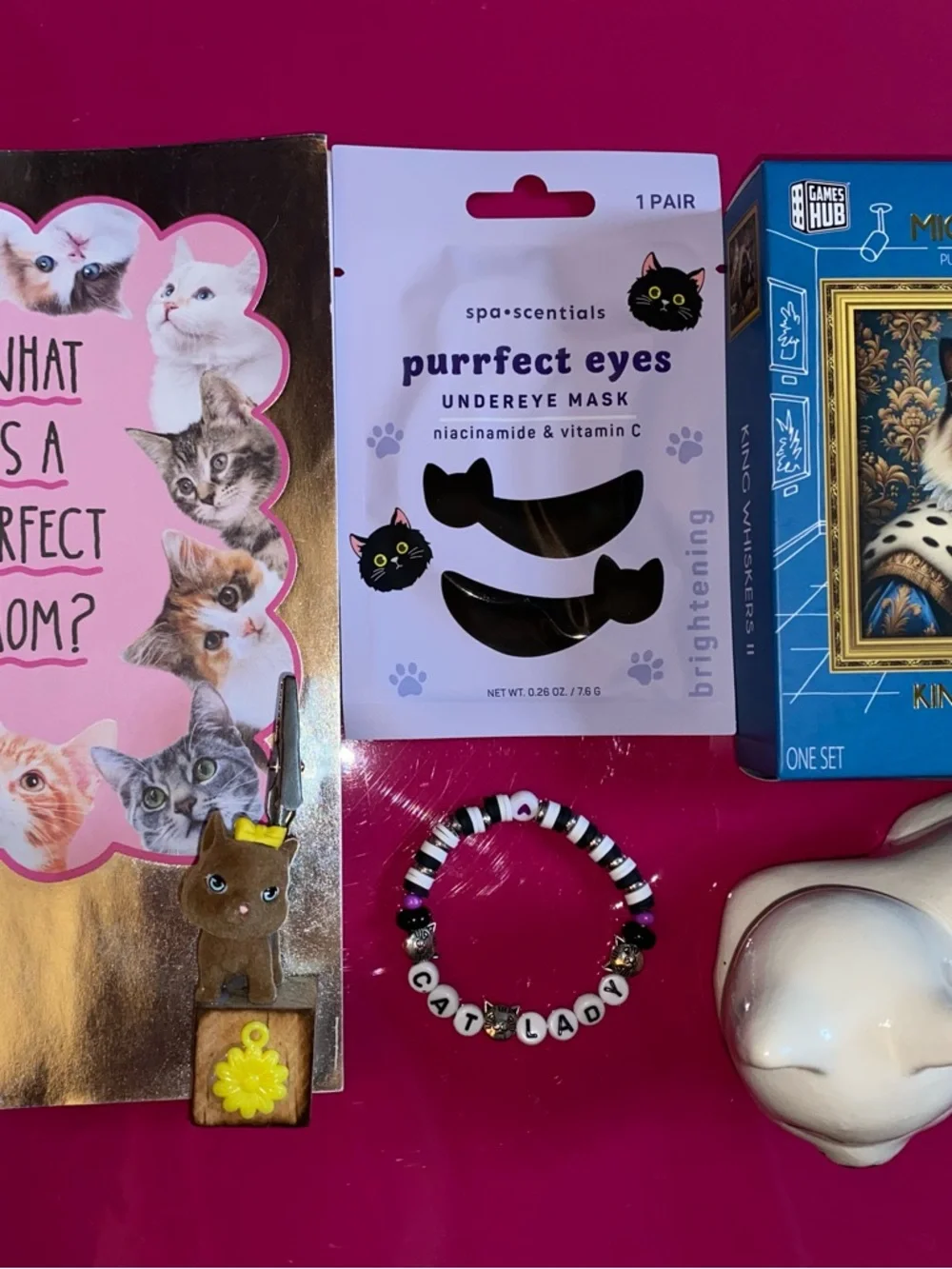 6 PC Cat Mom Gift Basket
